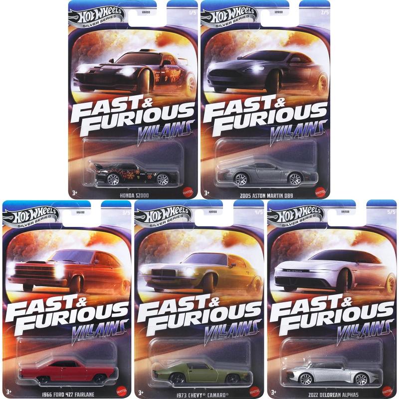 Hot Wheels - Set 5 Miniaturas - Velozes e Furiosos Villains- HNR88